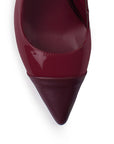 Zapatilla Vino Puntal Tacon Delgado Stiletto Destalonado Mujer 2000116