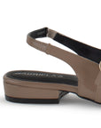 Zapatilla Cafe Tacon Bajo Destalonado Doble Hebilla Moda Casual 4070082