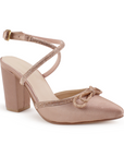 Zapatilla Maquillaje Dama Punta Cerrada Tacon Alto Brillos Fiesta 4950005