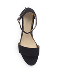 Zapatilla Negro Dama Tacón Bajo Cuadrado Casual Pulsera Ajuste 460425