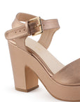 ZAPATILLA ORO ROSA DAMA PLATAFORMA MODA TACÓN CASUAL 3660278