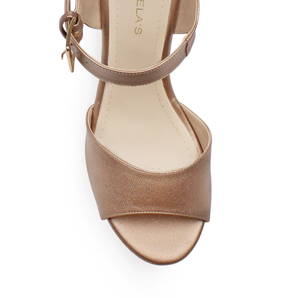 ZAPATILLA ORO ROSA DAMA PLATAFORMA MODA TACÓN CASUAL 3660278