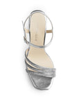 Zapatilla Plata de Fiesta Tacón Alto Diseño Sofisticado Mujer 3660444