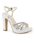 Zapatilla Blanco de Fiesta Tacón Alto Diseño Sofisticado Mujer 3660445