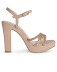 Zapatilla Maquillaje de Fiesta Tacón Alto Diseño Sofisticado Mujer 3660446
