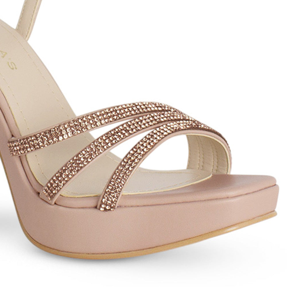 Zapatilla Maquillaje de Fiesta Tacón Alto Diseño Sofisticado Mujer 3660446