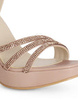 Zapatilla Maquillaje de Fiesta Tacón Alto Diseño Sofisticado Mujer 3660446