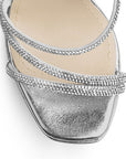 Zapatilla Plata de Fiesta Tacón Alto Tiras Finas Diseño Moderno 3660448