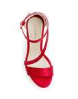 Zapatilla Rojo Elegante Tacon Alto Plataforma Para Mujer 3660450