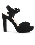 Zapatilla Negro Mujer Elegante Pulsera Hebilla Forrada 3660451