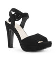 Zapatilla Negro Mujer Elegante Pulsera Hebilla Forrada 3660451