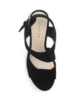Zapatilla Negro Plataforma Abierta Punta Tacón Alto Casual 3660094