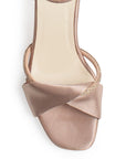 Zapatilla Maquillaje Oro Rosa Dama Tacón Bajo Grueso Tira Gruesa Brillo Elegante 3201398