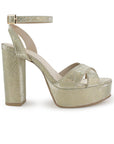 Zapatilla Oro Mujer Pulsera Al Tobillo Ajustable Tiras Cruzadas Elegante 3201416