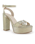 Zapatilla Oro Mujer Pulsera Al Tobillo Ajustable Tiras Cruzadas Elegante 3201416