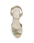 Zapatilla Oro Mujer Pulsera Al Tobillo Ajustable Tiras Cruzadas Elegante 3201416