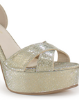 Zapatilla Oro Mujer Pulsera Al Tobillo Ajustable Tiras Cruzadas Elegante 3201416