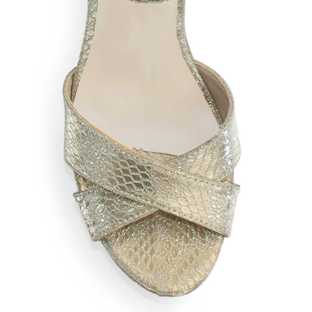 Zapatilla Oro Mujer Pulsera Al Tobillo Ajustable Tiras Cruzadas Elegante 3201416