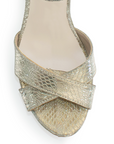 Zapatilla Oro Mujer Pulsera Al Tobillo Ajustable Tiras Cruzadas Elegante 3201416