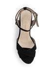 Zapatilla Negro Mujer Pulsera Al Tobillo Ajustable Tiras Cruzadas Elegante 3201417