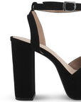 Zapatilla Negro Mujer Pulsera Al Tobillo Ajustable Tiras Cruzadas Elegante 3201417
