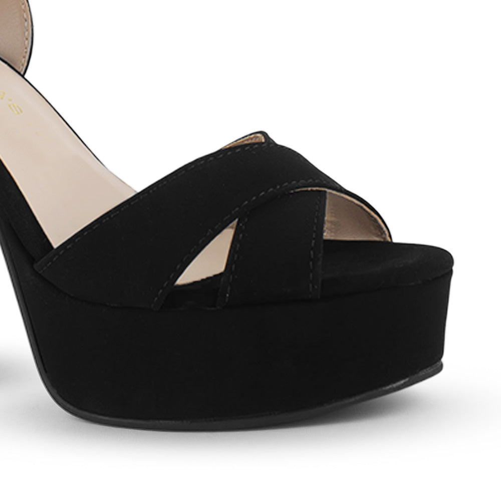 Zapatilla Negro Mujer Pulsera Al Tobillo Ajustable Tiras Cruzadas Elegante 3201417