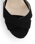 Zapatilla Negro Mujer Pulsera Al Tobillo Ajustable Tiras Cruzadas Elegante 3201417