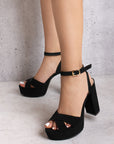 Zapatilla Negro Mujer Pulsera Al Tobillo Ajustable Tiras Cruzadas Elegante 3201417