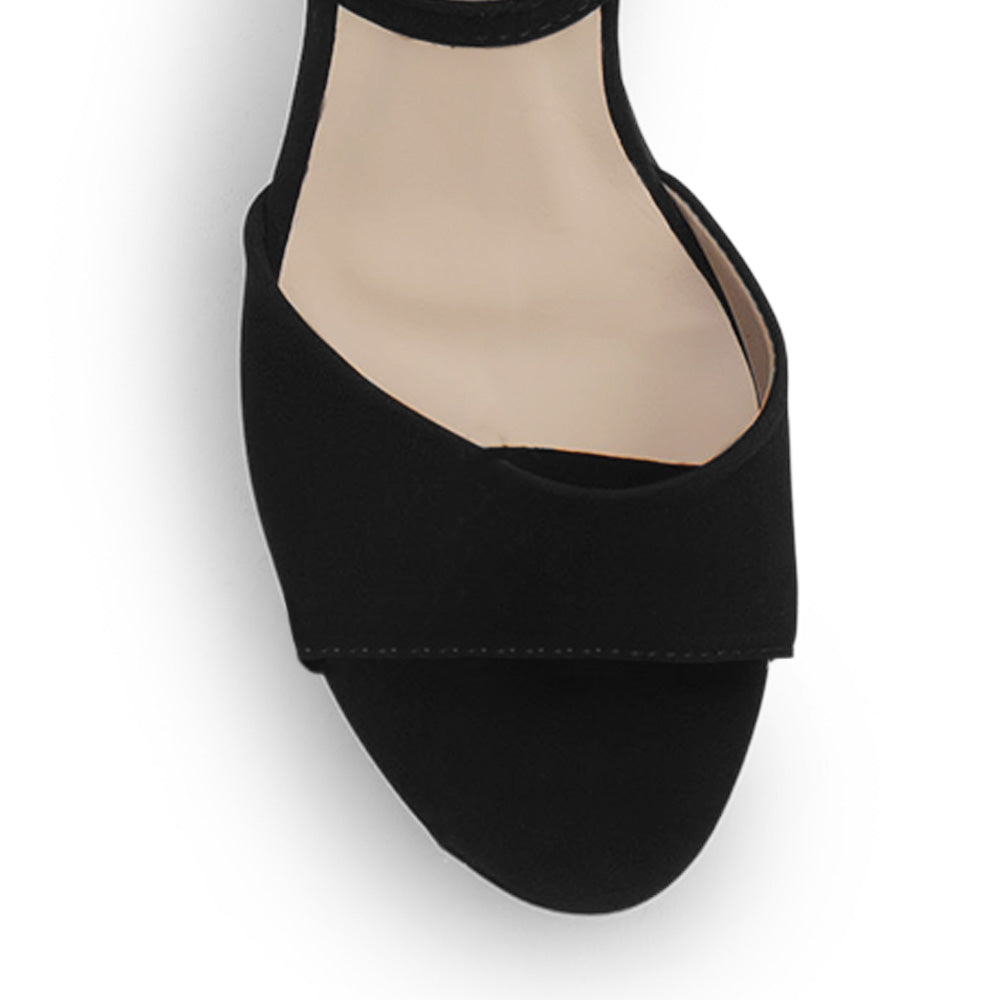 Zapatilla Negro Mujer Tacon Alto Moda Pulsera Elegante Fiesta Moda 3201420