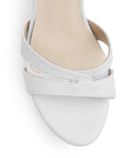 Zapatilla Blanco Fiesta Tiras Cruzadas Tacon Ancho Alto Elegante 3201421