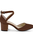 Zapatilla Cafe Stiletto Tacon Bajo Puntal Pulseras Cruzadas Moda 2640111