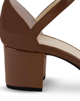 Zapatilla Cafe Stiletto Tacon Bajo Puntal Pulseras Cruzadas Moda 2640111