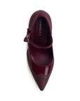 Zapatilla Rojo Vino Formal Puntal Mujer Tacon Delgado Elegante Dama 2000117