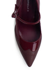 Zapatilla Rojo Vino Formal Puntal Mujer Tacon Delgado Elegante Dama 2000117