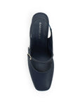 Zapatilla Marino Punta Cuadrada Dama Elegante Tacon Adorno Hebilla 2000123