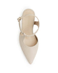 Zapatilla Beige Puntal Moda Mujer Tacon Delgado Escultural Hebilla 2000125