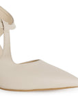 Zapatilla Beige Puntal Moda Mujer Tacon Delgado Escultural Hebilla 2000125