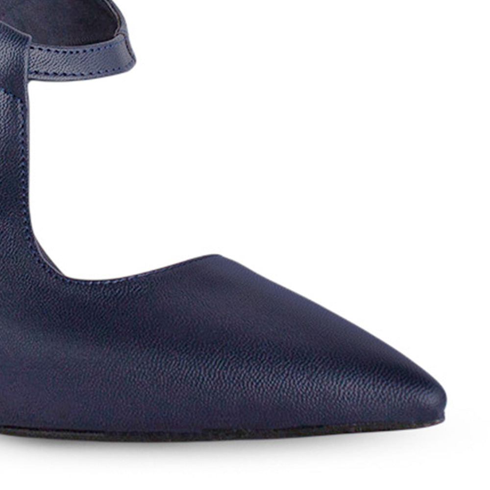 Zapatilla Marino Puntal Moda Mujer Tacon Delgado Escultural Hebilla 2000126