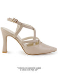 Zapatilla Maquillaje Puntal Mujer Stiletto Tiras Cruzadas Pulsera Moda 2000132
