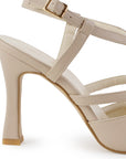 Zapatilla Maquillaje Puntal Mujer Stiletto Tiras Cruzadas Pulsera Moda 2000132
