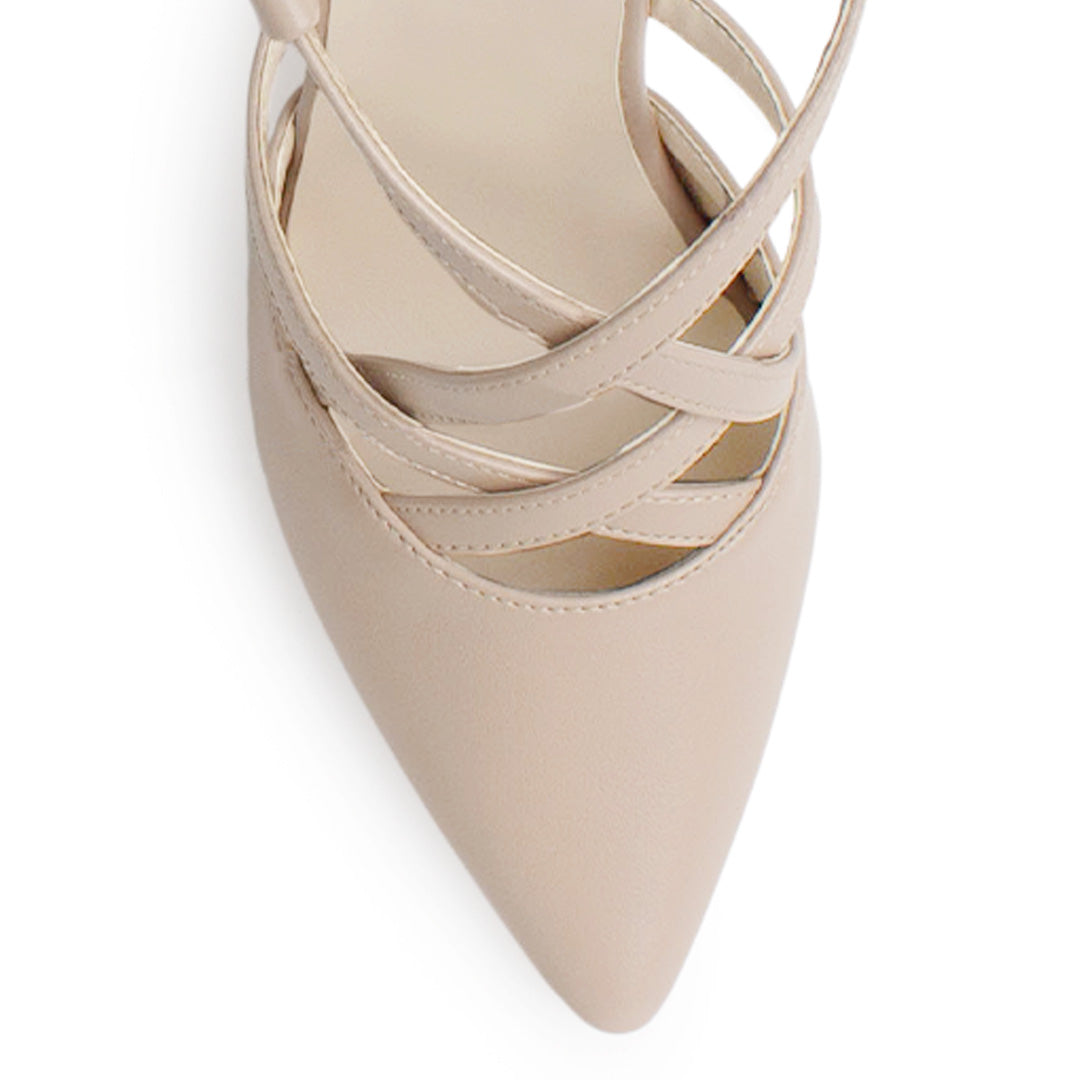 Zapatilla Maquillaje Puntal Mujer Stiletto Tiras Cruzadas Pulsera Moda 2000132