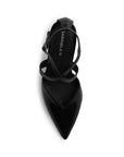 Zapatilla Negro Dama Tacon Delgado Puntal Elegante Moda Mujer 2000136