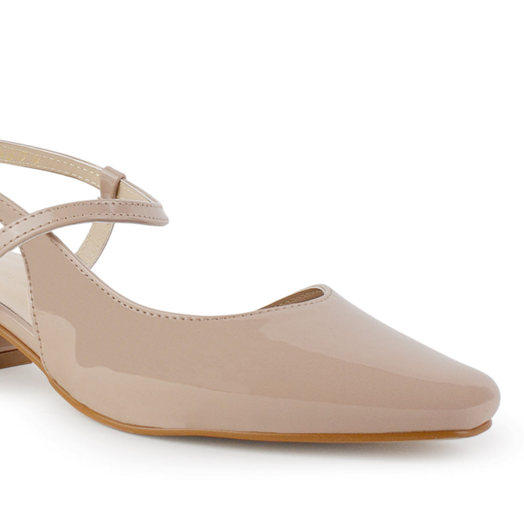 Zapatilla Maquillaje Mujer Tacon Bajo Ancho Ajuste Hebilla Elegante 2000139
