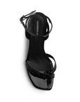 Zapatilla Negro Tacon Ancho Mujer Casual Punta Cuadrada Pulsera 2000140