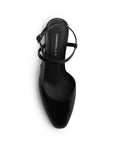 Zapatilla Negro Mujer Tacon Bajo Ancho Ajuste Hebilla Elegante 2000141