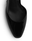 Zapatilla Negro Mujer Tacon Bajo Ancho Ajuste Hebilla Elegante 2000141