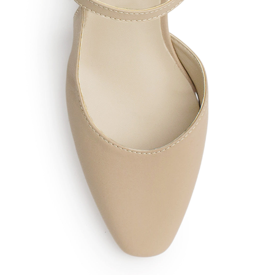 Zapatilla Maquillaje Mujer Tacon Bajo Ancho Ajuste Hebilla Elegante 2000142