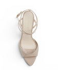 Zapatilla Maquillaje Tacon Mujer Tiras Tobillo Puntal Descubierto Moda 2000154