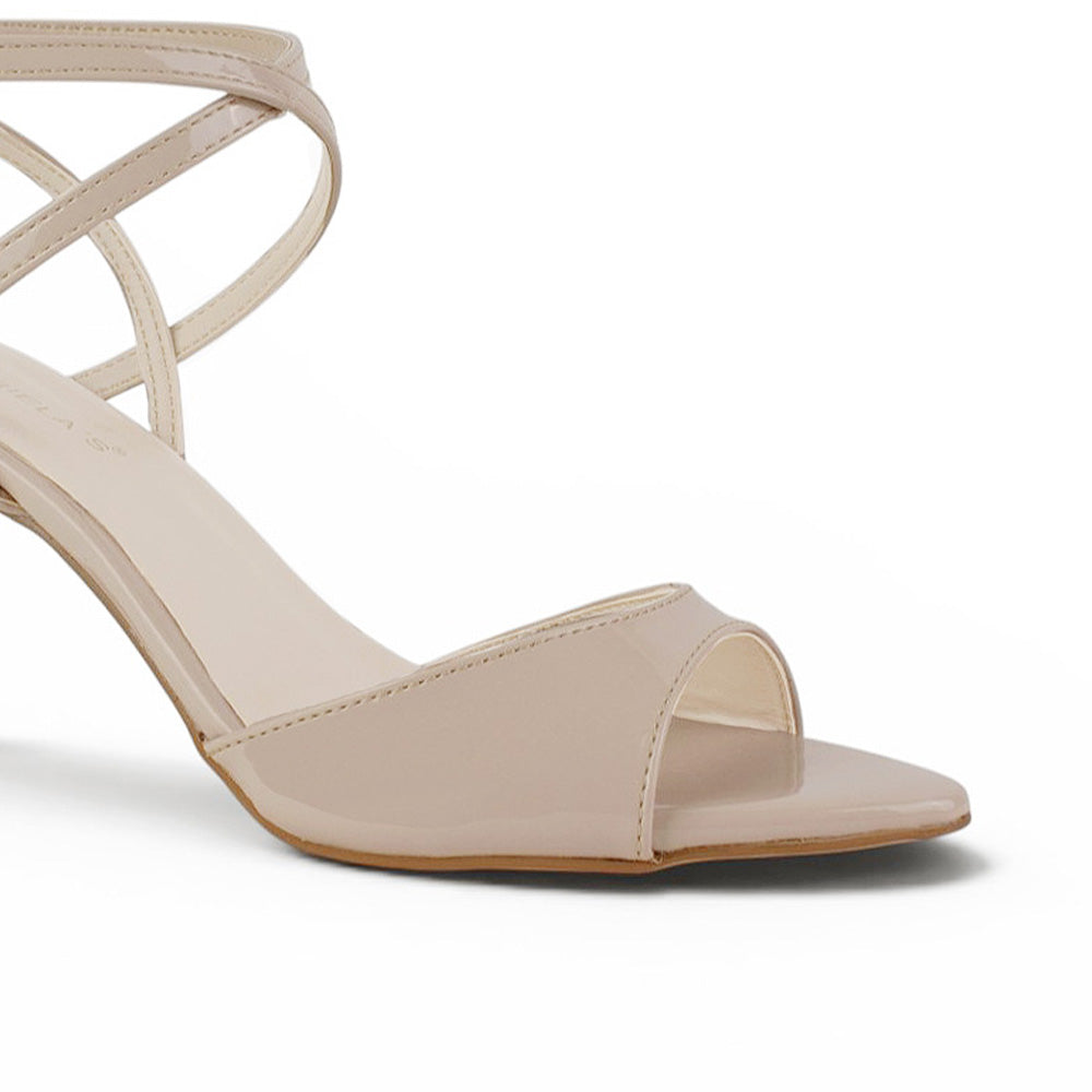 Zapatilla Maquillaje Tacon Mujer Tiras Tobillo Puntal Descubierto Moda 2000154