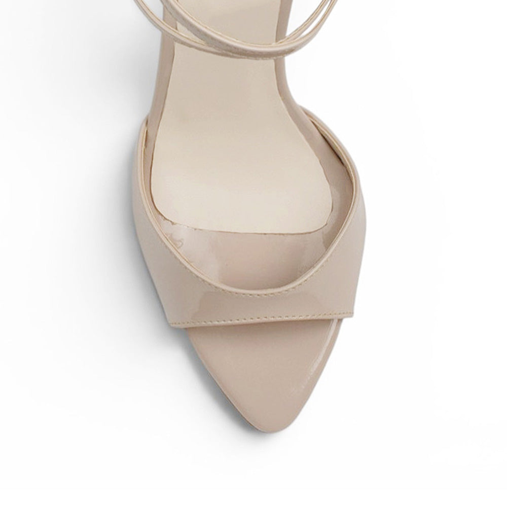 Zapatilla Maquillaje Tacon Mujer Tiras Tobillo Puntal Descubierto Moda 2000154